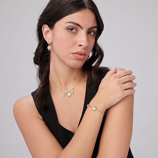 Půvabné pozlacené náušnice Růže Chakra BHKE199