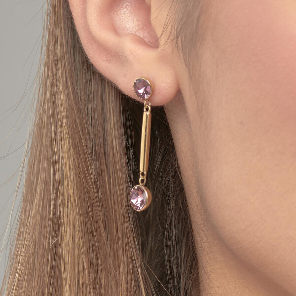 Splendidi orecchini placcati in oro con cristalli Affinity BFF167
