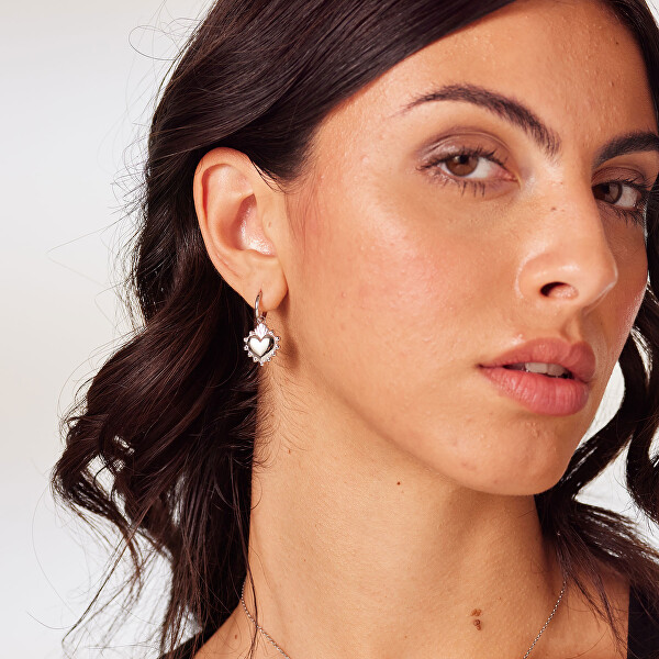 Romantické náušnice z oceli 2v1 Chakra BHKE196