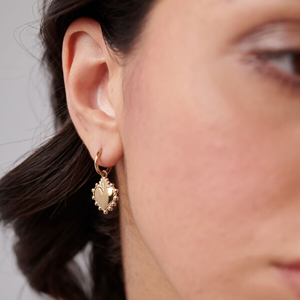 Romantické náušnice z pozlacené oceli 2v1 Chakra BHKE197