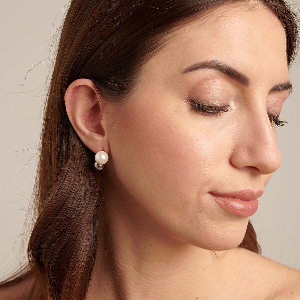 Incantevoli orecchini in acciaio con perle Perfect BPC22