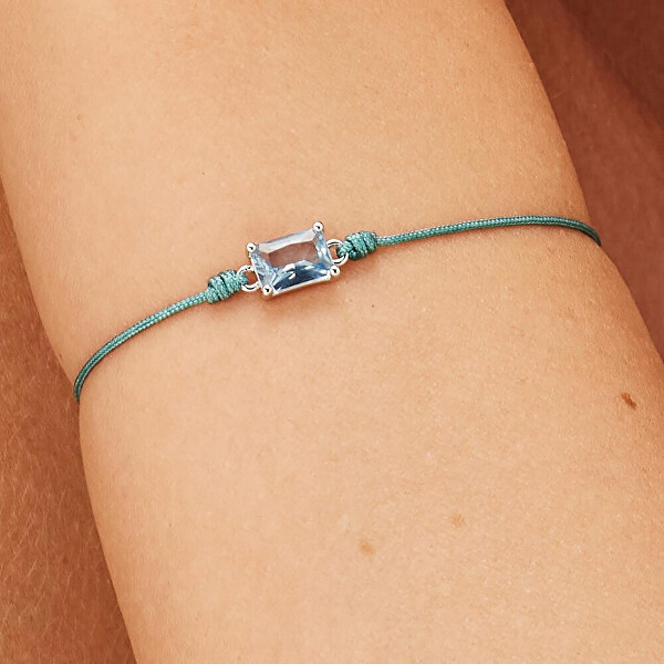 Bracciale in tessuto con zircone cubico Fancy Cloud Light Blue FCL108