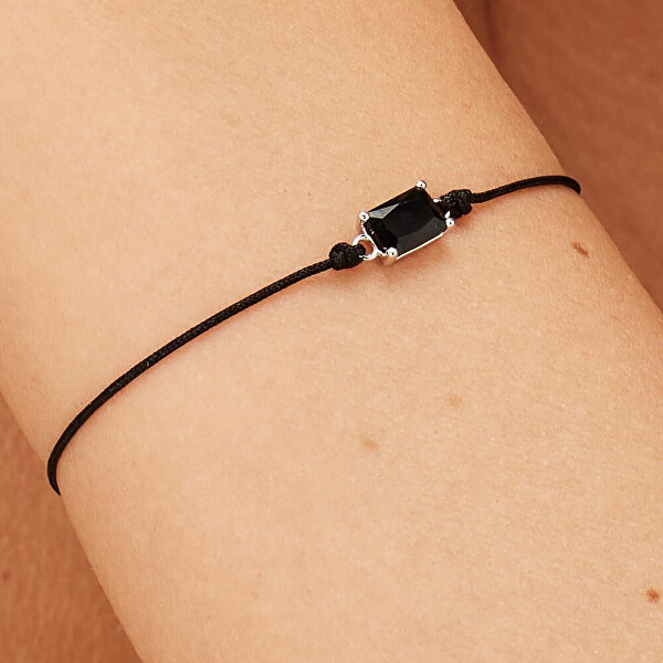 Kordelarmband mit kubischem Zirkonia Fancy Mystery Black FFB108