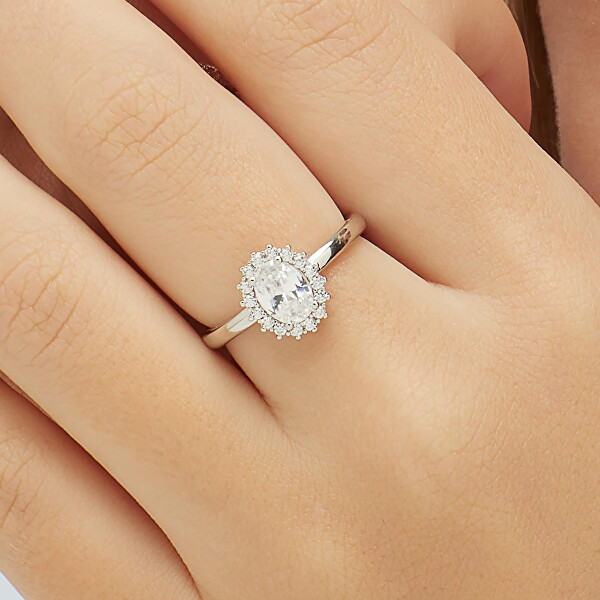 Elegantní stříbrný prsten Fancy Infinite White FIW79