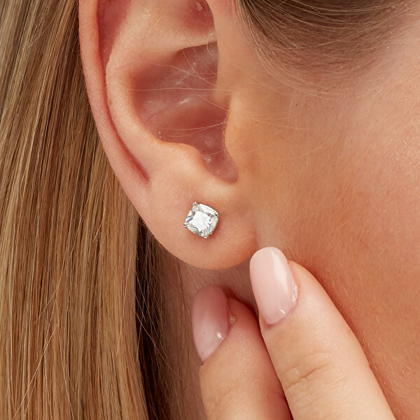 Elegante orecchino singolo in argento con zirconi Fancy FIW07