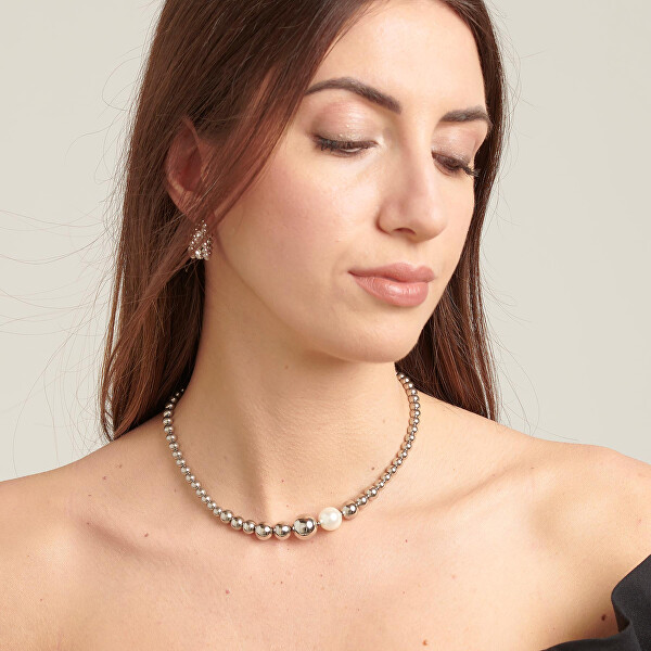 Eleganti perline in acciaio con perla Perfect BPC01