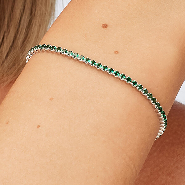 Bracciale tennis con zirconi cubici Fancy Life Green FLG106