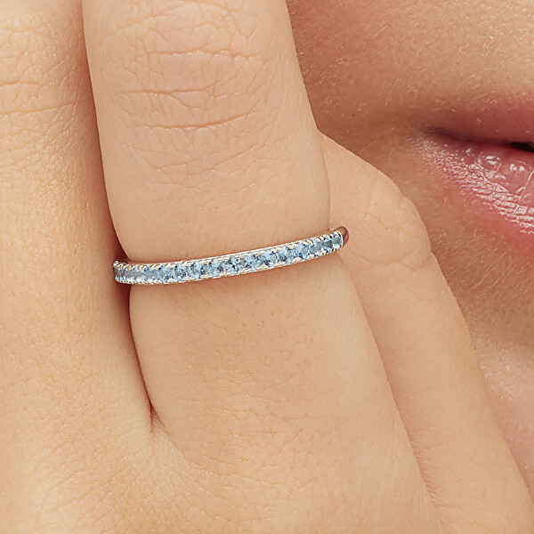 Třpytivý stříbrný prsten Fancy Freedom Blue FFB65