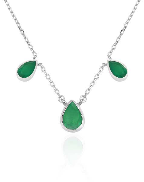 Luxusní stříbrný náhrdelník s acháty ACHAGS1/46