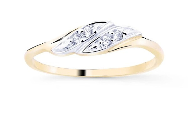 Bicolor prsten ze zlata s diamanty DZ8021-10-X-1