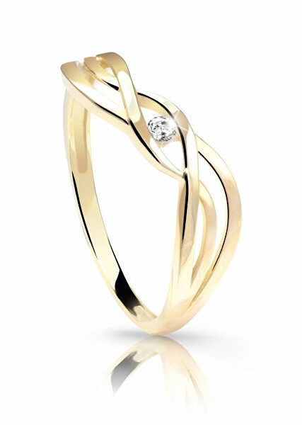 Zarter Ring aus Gelbgold mit Brillanten DZ6712-1843-00-X-1