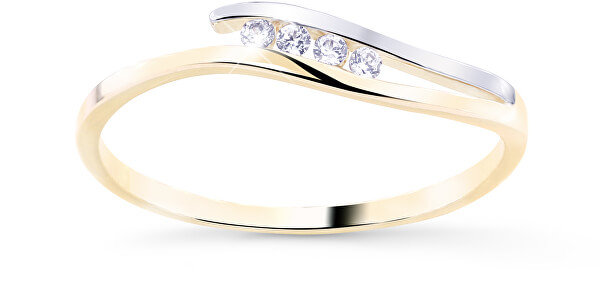 Krásný bicolor prsten ze zlata s brilianty DZ8026-00-X-1