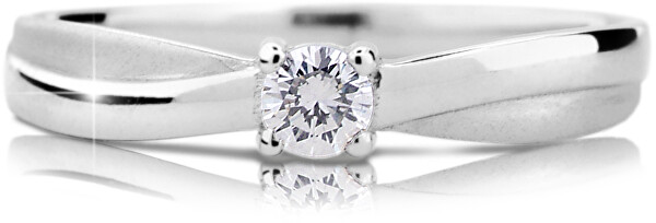 Luxusní zásnubní prsten z bílého zlata s briliantem DZ6817-1906-00-X-2