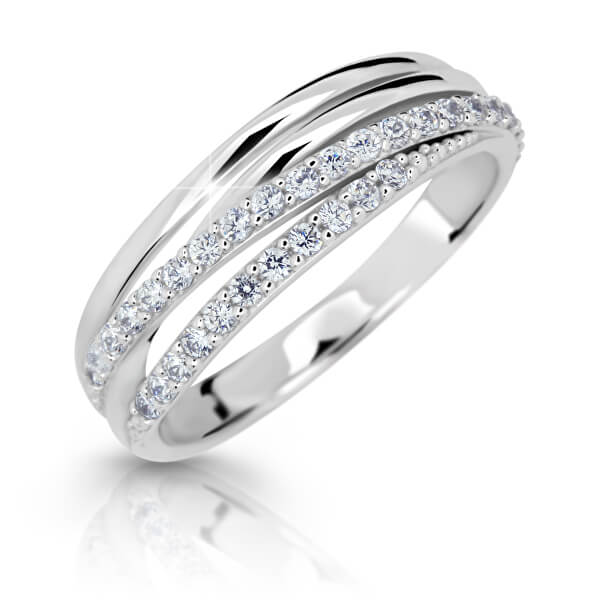 Třpytivý prsten z bílého zlata Z6716-3352-10-X-2