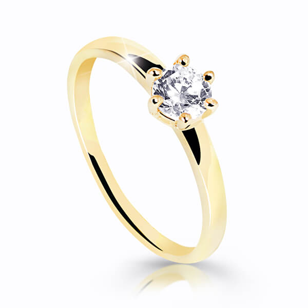 Z6485-10-X-1 lenyűgözően csillogó sárga arany gyűrű