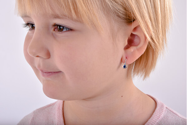 Csodaszép rózsaszín arany gyermek fülbevaló C1537-10X-4