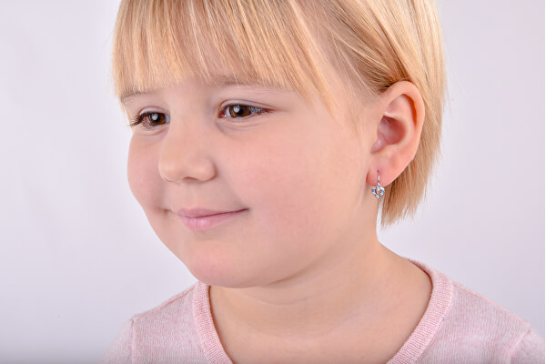 Rózsaszín arany gyermek fülbevaló C2157-10-X-4