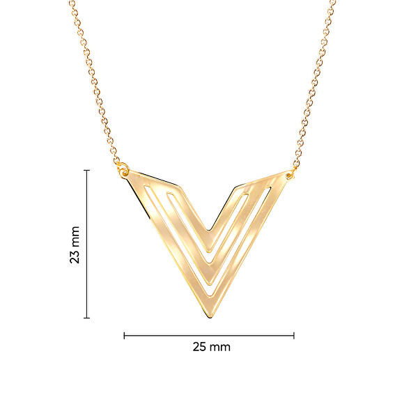 Moderní dámský náhrdelník ze žlutého zlata Z0110-40-X-1