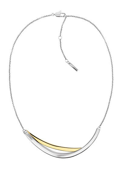 Dámský bicolor náhrdelník z oceli Elliptical 35000847