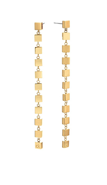 Dlouhé pozlacené náušnice Geometric 35000844