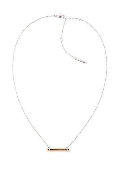 Elegante zweifarbige Halskette Elongated Linear 35000014