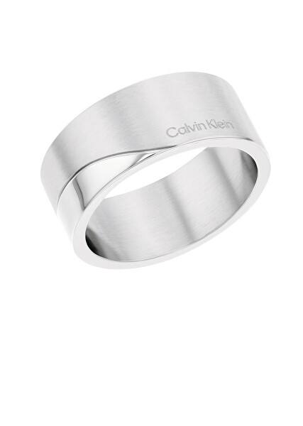 Elegante anello in acciaio Minimal Circular 35000198