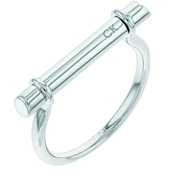 Minimalista acél gyűrű Elongated Linear 35000022