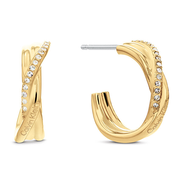 Moderne vergoldete Ohrringe Crystallized Weave 35000515