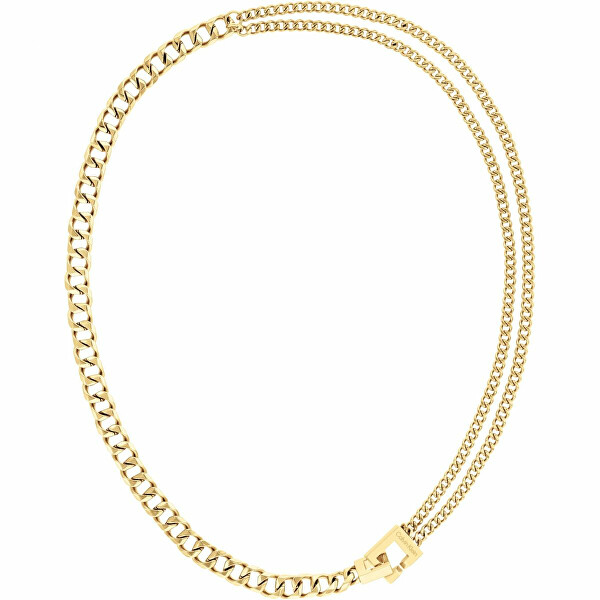 SLEVA - Módní pozlacený náhrdelník Divergent Links 35000466
