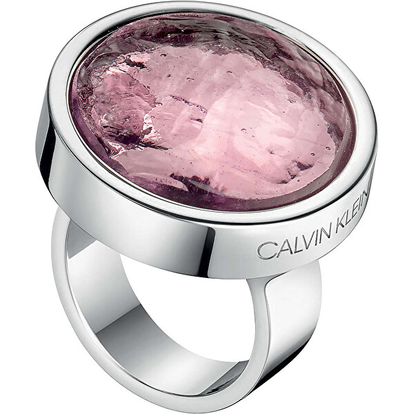 Inel din alamă cu sticlă violetă șlefuită Charisma KJANVR02010