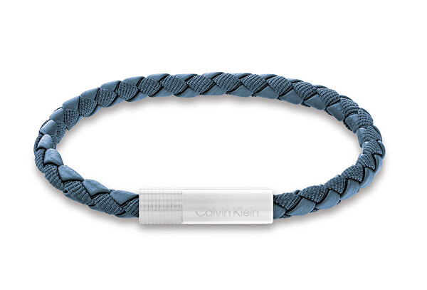 Bracciale da uomo in pelle blu Velocity 35100026