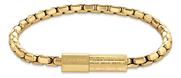 Pánský náramek z pozlacené oceli Contoured Barrel 35100095