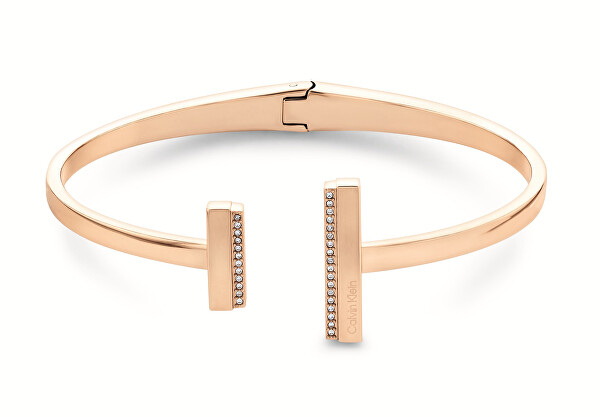 Pevný pozlacený náramek Minimal Linear 35000162