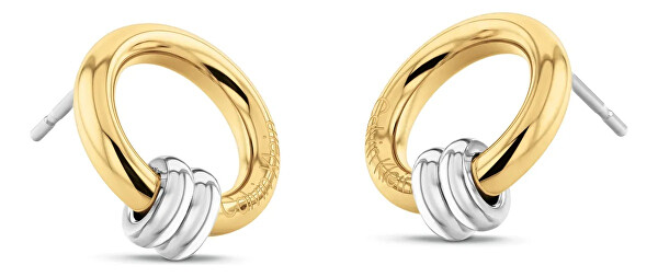 Půvabné bicolor náušnice Duality 35000926