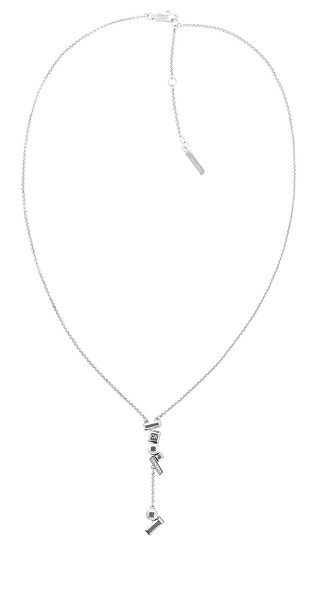 Pôvabný oceľový náhrdelník s kryštálmi 35000231