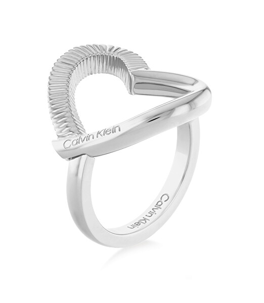 Romantikus acél gyűrű Heart 35000439