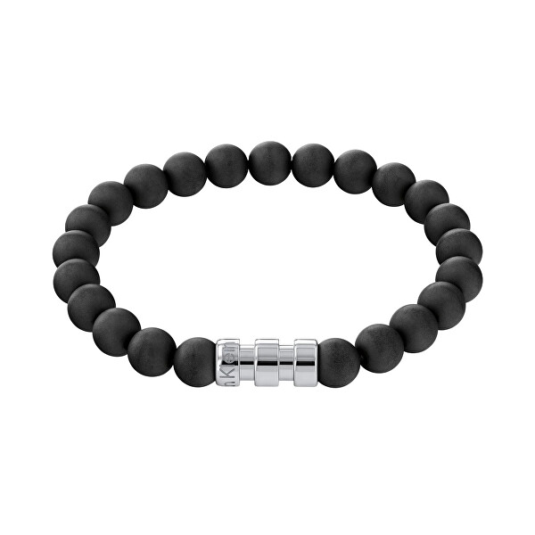 Stylový korálkový náramek pro muže s onyxem 35000104