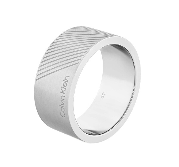 Elegante anello in acciaio da uomo Architectural 35000436