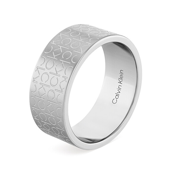 Štýlový oceľový prsteň pre mužov Iconic 35000437