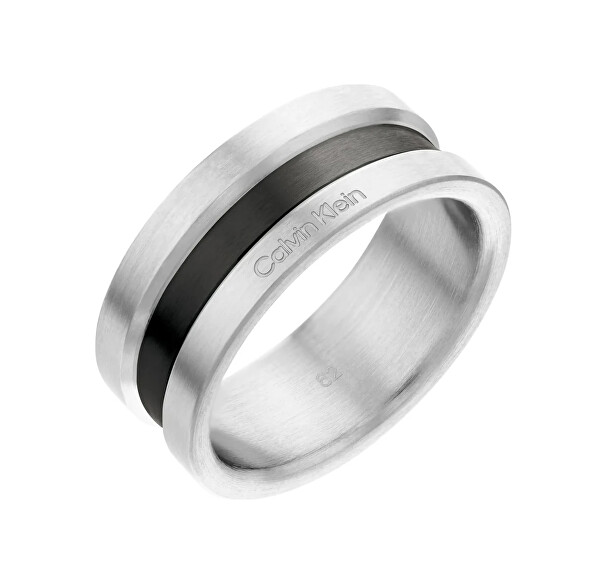 Elegante anello in acciaio da uomo Captured Mesh 35000061