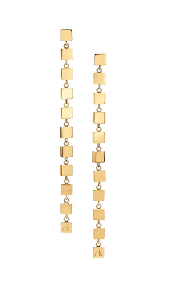 Dlouhé pozlacené náušnice Geometric 35000844