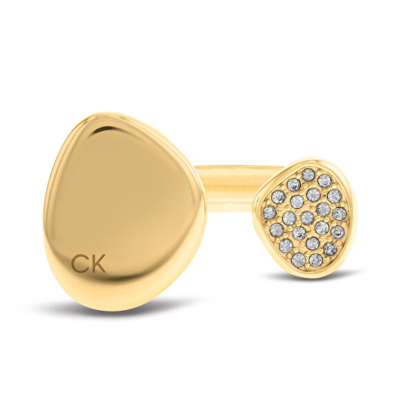 Eleganter vergoldeter Ring mit Kristallen Fascinate 35000320