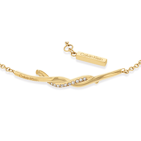Luxuriöses vergoldetes Armband mit Kristallen Crystallized Weave 35000579