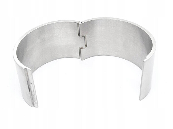 Bracciale rigido massiccio in acciaio Minimal Circular 35000146