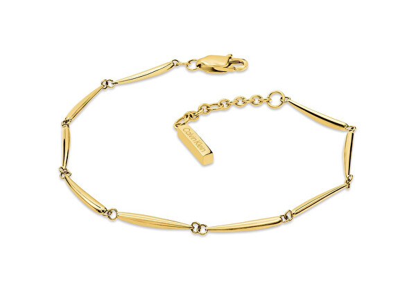 Moderný pozlátený náramok Elongated Drops 35000997