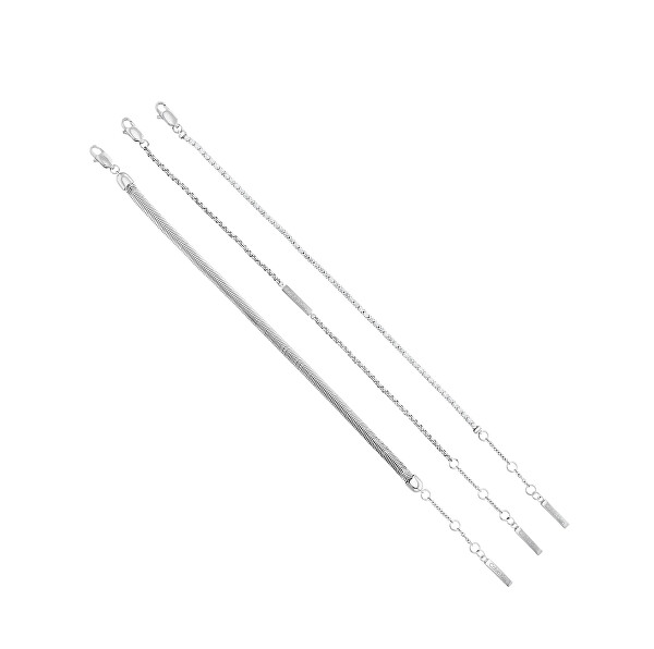 Moderní ocelová souprava náramků CK Trio 35000796