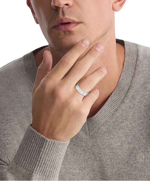Módní pánský prsten z oceli 35000500