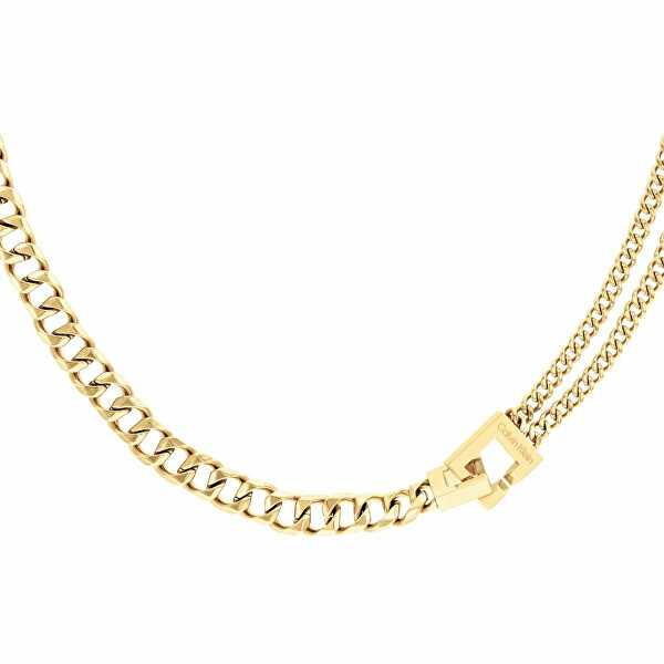 SLEVA - Módní pozlacený náhrdelník Divergent Links 35000466
