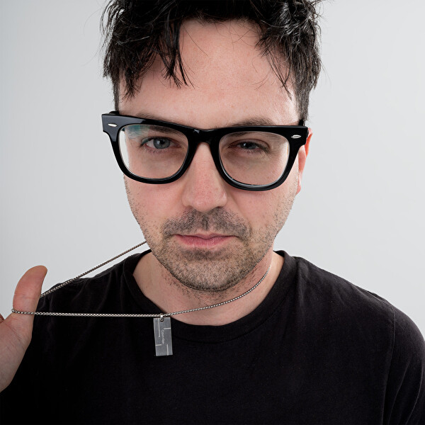 Nadčasový pánský náhrdelník z oceli Grid 35000058