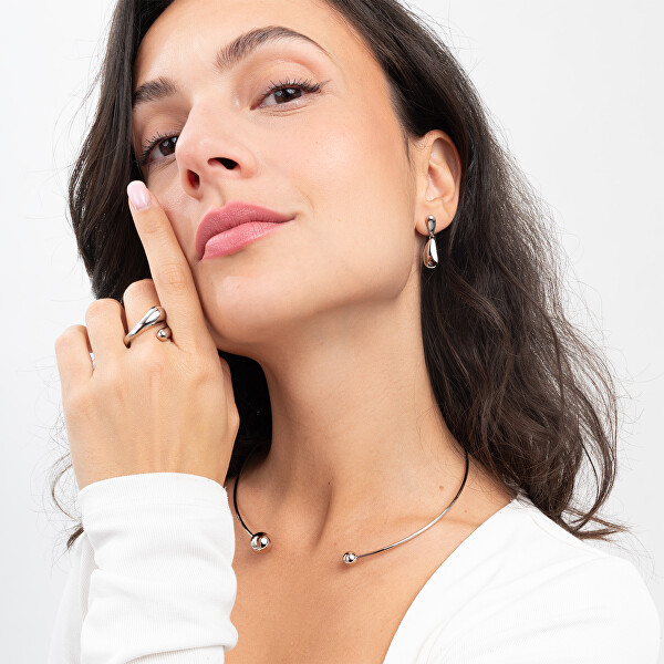 Ocelové visací náušnice Radiant Drops 35000606